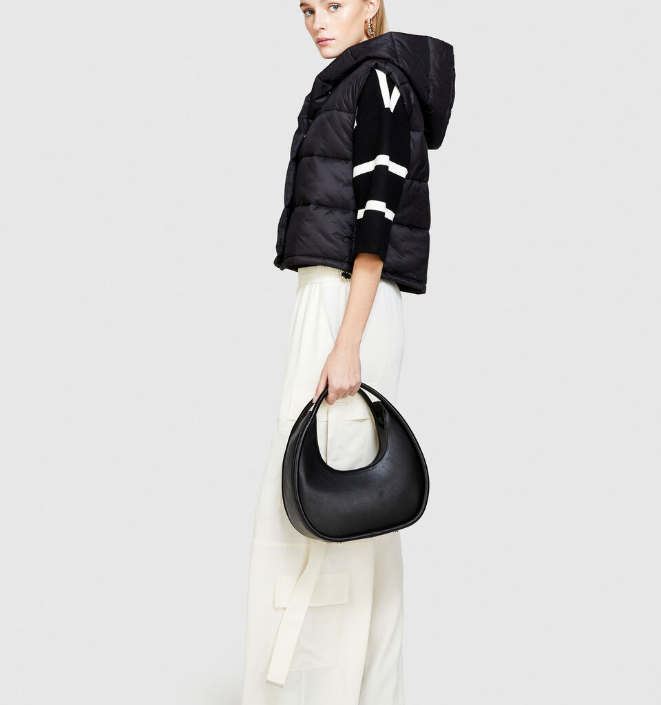 Sleeveless jacket with hood - null - Black | Sisley image number 2